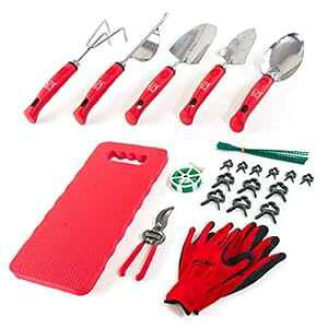 Wellmax K[fc[ 12 ZbgAK[fjO܁A΂݁A7 s[X̃XeXX`[@c[ϋvLbgt Wellmax Garden Tools Set of 12 with Gardening Gloves, Pruning Shear and 7 Pi