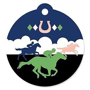 P^bL[n_[r[ - np[eB[LOMtg^O (20 Zbg) Big Dot of Happiness Kentucky Horse Derby - Horse Race Party Favor Gift Tags (Set of 20)