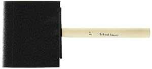 School Smart ь`tH[ uV - 3 C` - 10 pbN School Smart Wedge Shaped Foam Brush - 3 inches - Pack of 10