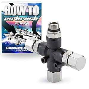 PointZero Airbrush Manifold 3-Way Air Hose Splitter 1/8