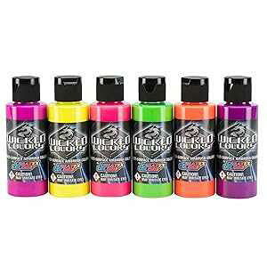 Createx EBLbhJ[ GAuVyCg 6FZbg u Createx Wicked Color Airbrush t: 6-Color Set, Fluorescent