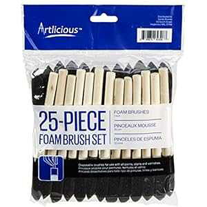 Artlicious - Foam t Brush Value Pack (One Inch - 25 Pack)