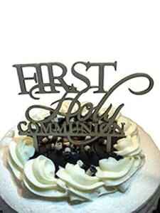 ̔q̃P[Lgbp[ - ̂jP[LsbNpi - ؐ@p[eB[P[Lgbp[ - uEEbh jZbNX j̎q ̎q Jolly Jon FIRST HOLY COMMUNION Cake Topper - Church Celebrat