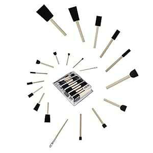 CONDA 50{lߍ킹tH[uVZbg ؐnhyCguVZbg - yʂőϋvAANAXeCAjXAH|iɍœK CONDA 50-Piece Assorted Foam Brush Set Wood Handle t Brus