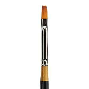 KINGART Premium Original Gold 9300-4 Flat Shader Series Artist Brush, Golden Taklon Synthetic Hair, Short Handle, for Acrylic, Watercolor, Oil and Gouache ting, Size 4