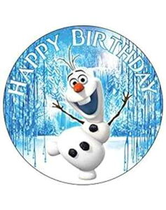 7.5C`̐HpP[Lgbp[ ? AiƐ̏: Ite[}ɂHpP[LfR[V̒ap[eB[RNV My Smart Choice 7.5 Inch Edible Cake Toppers Frozen: Olaf Themed Birthday Pa