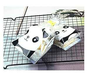 100 p_NAZnobO 4 C`cCXg^CtÂNbL[LfBp[eB[MtgbsO JHere 100PCS Panda Pattern Clear Cellophane Bags with 4" Twist Ties Sweet Cookie Candy Pa
