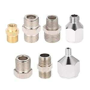 Speder Professional 7pcs Airbrush Adaptor Kit Fitting Connector Set for Air Compressor & Airbrush Hose