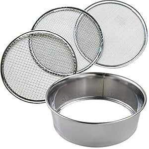 Ԑ a 3PCS yӂ邢Zbg 8-1/4C`(210mm) { 3ӂ邢bVtB^[TCY {̖~͉|c[ - 8-1/4C`(210mm) Hanafubuki Wazakura 3PCS Soil Sieve Set 8-1/4inch(210mm), Made in Japan, 3 Sie
