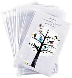 Handy Basics Clear Resealable Cellophane Cello Bags 100pk for Birthday 4 3/8in x 5 3/4in 1.5 mil