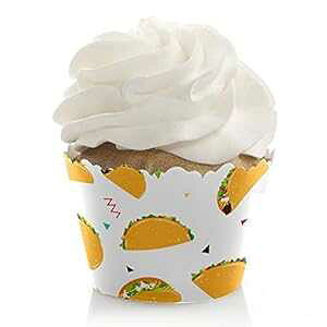 Big Dot of Happiness ^RXoEg t@ - LVJ tBGX^ fR[V - p[eB[ JbvP[L bp[ - 12 Zbg Big Dot of Happiness Taco Bout Fun - Mexican Fiesta Decorations - Party Cupcake Wr