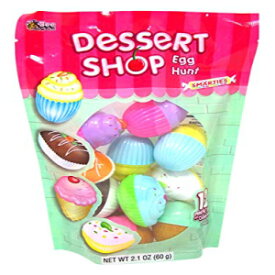 Dessert Shop Smarties 入りプラスチックイースターエッグ、2.1 オンス、12 個 Dessert Shop Smarties Filled Plastic Easter Eggs, 2.1 Ounce, 12 Count