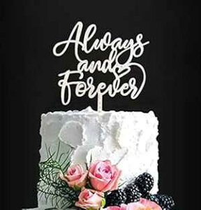 Always and Forever EFfBO P[L gbp[AVo[ Ob^[ After All This Time Always EFfBO P[L gbp[ TzTwodcaz Always and Forever Wedding Cake Topper, Silver Glitter After All This Time Always Wed