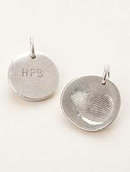 カスタムシルバー指紋ペンダントキット Precious Metal Prints Custom silver fingerprint pendant kit