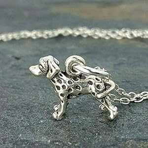 �^�C�j�[ �_�����[�V���� �`���[�� �l�b�N���X - 925 �X�^�[�����O �V���o�[�A18 �C���` EnCharmed Tiny Dalmation Charm Necklace - 925 Sterling Silver, 18