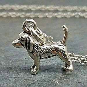 ^Cj[ r[O `[ lbNX - 925 X^[O Vo[A18 C` EnCharmed Tiny Beagle Charm Necklace - 925 Sterling Silver, 18"