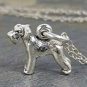 �^�C�j�[ �V���i�E�U�[ �`���[�� �l�b�N���X - 925 �X�^�[�����O �V���o�[�A18 �C���` EnCharmed Tiny Schnauzer Charm Necklace - 925 Sterling Silver, 18