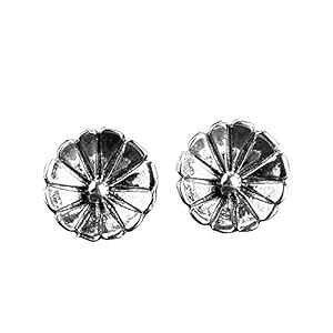 �r�b�O�X�^�[�����O�V���o�[�t�����[�X�^�b�h�s�A�X Melanie Golden Jewelry Big Sterling Silver Flower Stud Earrings