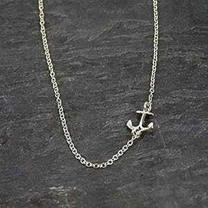 X^[OVo[qC^Cj[AJ[`[y_g`F[lbNX Designed by Stacey Jewelry, LLC Sterling Silver Nautical Tiny Anchor Charm Pendant Chain Necklace