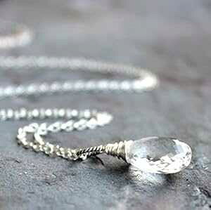 NX^ NH[c lbNX X^[O Vo[ t@Zbg NA WFXg[ uIbg y_g  18 C` Aerides Designs Crystal Quartz Necklace Sterling Silver Faceted Clear Gemsto