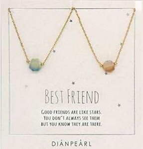 �x�X�g�t�����h�l�b�N���X�ABFF�l�b�N���X�A2�l�p�F��l�b�N���X�A�S�[���h���ȃl�b�N���X�A�͑���΃l�b�N���X�A�o�����^�C���f�[ DIANPEARL Best friend necklace, BFF Necklace, friendship necklace for 2