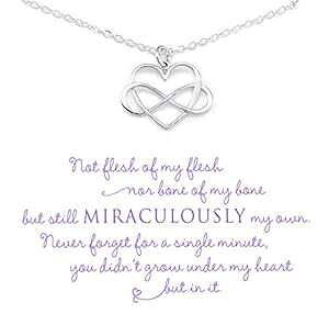 �񐶕��w�I�ȕ�Ǝq�̃M�t�g ? �X�^�[�����O�V���o�[ ? �C���t�B�j�e�B �n�[�g �l�b�N���X ? �J�X�^���L�O�i�W���G���[ A Charmed Impression Unbiological Mother & Child Gift Sterling Silver Infinity Heart Necklace 