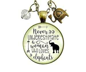 Gutsy Goodness 36 �C���` �G���t�@���g �l�b�N���X �����ĉߏ��]�����Ȃ��ł������� �����̓}���g���������Ă��܂� �{�w�~�A�� �W���G���[ Gutsy Goodness 36 Elephant Necklace Never Underestimate Woman Loves Mant