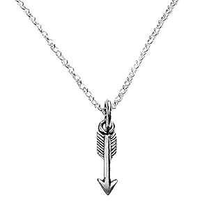 �X�^�[�����O�V���o�[ �^�C�j�[ �A���[ �`���[�� �l�b�N���X Melanie Golden Jewelry Sterling Silver Tiny Arrow Charm Necklace