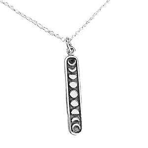X^[OVo[̃[tFCYlbNX Melanie Golden Jewelry Moon Phase Necklace in Sterling Silver