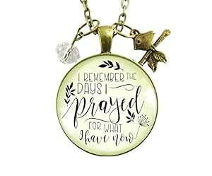 Gutsy Goodness 24 C` OCgt lbNX Remember Days I Prayed Blessed Bird WG[ Gutsy Goodness 24" Grateful Necklace Remember Days I Prayed Blessed Bird Jewelry
