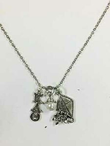 Kappa Alpha Theta KAO gI `[ lbNX qwNu MV lbNXA18 C` `F[ Ann Peden Jewelry Kappa Alpha Theta KAO Trio Charm Necklace Sorority Greek Necklace, 18 inch chain