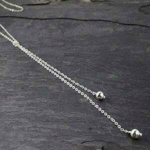 ޏւ̃OX^[OVo[AbglbNXWG[Mtg Designed by Stacey Jewelry, LLC Long Sterling Silver Lariat Necklace Jewelry Gift for Her