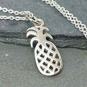 ^Cj[ pCibv `[ lbNX - 925 X^[OVo[A18 C` EnCharmed Tiny Pineapple Charm Necklace - 925 Sterling Silver, 18"