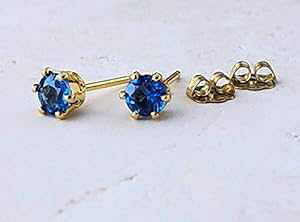 ���C�g�A�C�X�u���[�g�p�[�Y�W�F���X�g�[���X�^�b�h�s�A�X14K GF - 12���̒a���� - �����ւ̃M�t�g Vintagerelics Jewelry Light Ice Blue Topaz Gemstone Stud Earrings14K GF - December Birthstone - Gift For Women
