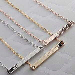 [}o[lbNX 16K S[h Vo[ [YS[hbL }`IP[W o^Cf[ NX}X uCYCh EFfBO Mtg Heart Syndrome Roman Numerals Bar Neck