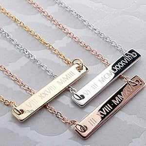 [}o[lbNX 16K S[h Vo[ [YS[hbL }`IP[W o^Cf[ NX}X uCYCh EFfBO Mtg Heart Syndrome Roman Numerals Bar Neck