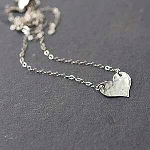�X�^�[�����O�V���o�[ �n���}�[�h �n�[�g �y���_���g �l�b�N���X �W���G���[ �M�t�g �����p 16 �C���` Designed by Stacey Jewelry, LLC Sterling Silver Hammered Heart Pendant Necklace Jewelry Gift for Women 16 inches