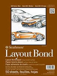 Strathmore 411-11 400 Series Layout Bond Pad, 11"x14" Glue Bound, 50 Sheets