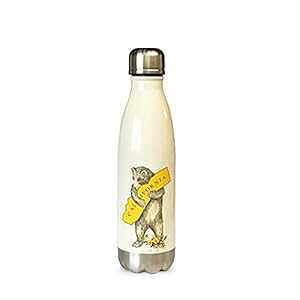 I Love California Bear Hug XeXX`[ EH[^[{g - AeB[NzCg SF Mercantile I Love California Bear Hug Stainless Steel Water Bottle - White