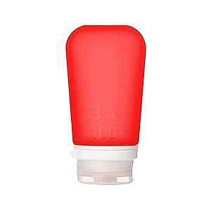 humangear GoToob+ (Large) Refillable Silicone Travel Bottle Locking Lid Food-Safe Material Red, Large (3.4 fl.oz.; 100ml)