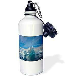 3dRose Antarctica. Iceberg Sports Water Bottle, 21 oz, Natural