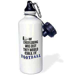 3dRose `A[fBOȒPAtbg{[EH[^[{gƌĂԂł傤 3dRose If Cheerleading Was Easy They Would Call It Football Water Bottle