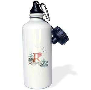 3dRose �E�H�[�^�[�{�g���A21�I���X�A�z���C�g 3dRose Water Bottle, 21oz, White