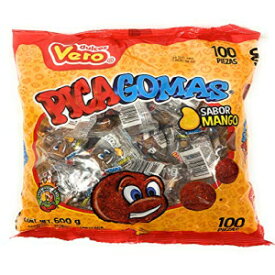 ベロピカゴマスチリフレーバーグミメキシカンキャンディー、100個、1ポンド、5.15 OZ（マンゴー） Dulces Vero Vero Pica Gomas Chili Flavor Gummy Mexican Candy,100 Pieces,1 LB,5.15 OZ (Mango)