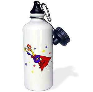 3dRose EH[^[{gA21IXAzCg 3dRose Water Bottle, 21oz, White