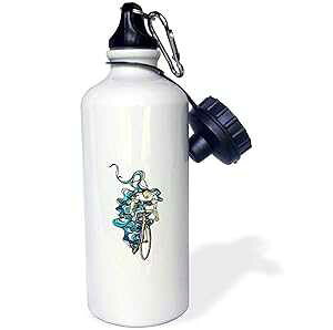 3dRose EH[^[{gA21IXAzCg 3dRose Water Bottle, 21oz, White