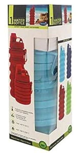 ASC 16.9IX ܂肽݃VRgxEH[^[{giA\[gJ[j ASC 16.9 Oz. Collapsible Silicone Travel Water Bottle (Assorted Colors)