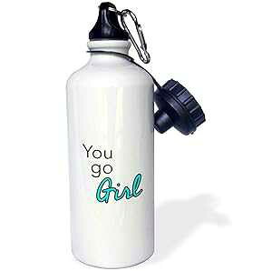 3dRose EH[^[{gA21IXAzCg 3dRose Water Bottle, 21oz, White
