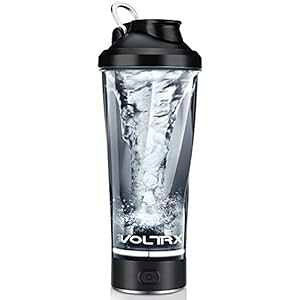 VOLTRX Premium Electric Protein Shaker Bottle, Made with Tritan - BPA Free - 24 oz Vortex Portable Mixer Cup/USB C Rechargeable Shaker Cups for Protein Shakes