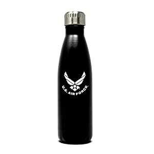 Military Gift Shop US Air Force 17oz Double Wall Vacuum Insulated Stainless Steel Airman Water Bottle - Perfect for USAF PT and Outdoor Sports